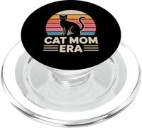 Cat Mom Era Retro Sunset Aesthetic Cat Lover PopSockets PopGrip for MagSafe