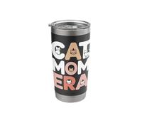 Cat Mom Era Sunset Aesthetic Cat Lover Stainless Steel Insulated Tumbler