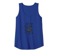 Cat Mom Life: Whimsical Feline Lover Tank Top, Women, Royal Blue, XXL