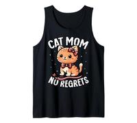 Cat Mom No Regrets Cute Funny Cat Lover Tank Top