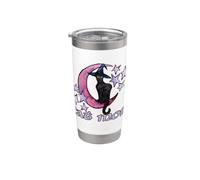 Cat Mom on the Crescent Moon and Stars Stainless Steel Insulated Tumbler