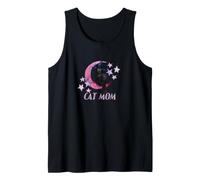 Cat Mom on the Crescent Moon and Stars Tank Top
