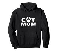 Cat Mom Paw Print for the Woman Who Loves Cats Pullover Hoodie