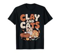 Cat Mom Pottery Wheel Throwing Ceramic Clay Lover T-Shirt