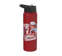 Cat Mom So This is How You Make Biscuits Cat Making Biscuits Stainless Steel Insulated Water Bottle