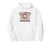 Cat Mom Varsity Athletic Vintage Badge Introvert Humor Pullover Hoodie