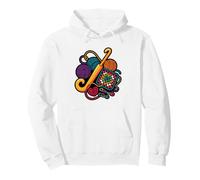 Cat Mom Who Crochets Cats Yarn Lover Crocheter Crochet Pullover Hoodie