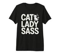 Cat Moms Sassy Funny Cat Hair Dont Care Attitude Premium T-Shirt