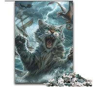 Cat Monster at Sea 2000 Piece Jigsaw Puzzle for Adults And Teenagers, Staycation Kill Time Enhance Love between Couples (70x100cm)
