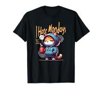 Cat Mood - I Hate Monday But I Love Coffee T-Shirt