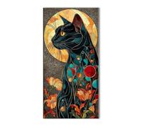 Cat Moon Diamond Art Kits Adults, 5D Diamond Painting for Beginner, Gem Art Cross Stitch Kits for Adults, DIY Full Drill Crystal Embroidery Kit for Crafts,Home Decoration Paintings 8x16in J26-5786