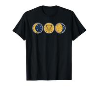 Cat Moon Lover Face Crescent Whimsical Art Celestial T-Shirt