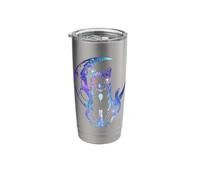 Cat Moon Tarot Card Crescent Moon and Mystical Cat Halloween Stainless Steel Insulated Tumbler