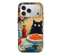 Cat More Spaghetti Less Upsetti Phone Case Shockproof Protective Cover Black-style 18 Pro