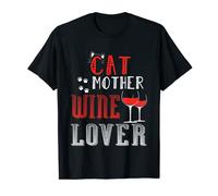 Cat Mother Wine Lover Wine Jumper Wine Drinker Cat Mum T-Shirt