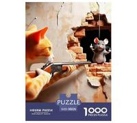 Cat-mouse Puzzle 1000 Pieces for Adults & Teens Family Night Entertainment Premium Quality Brain Training 38x26cm/1000pcs
