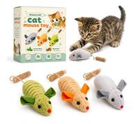 Cat Mouse Toy, 3-Piece Set of Catnip Mice, Interactive Cat Toy for Kittens