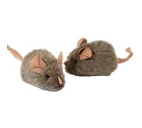 Cat Mouse Toy, Pack of 2 Interactive Realistic Squeaky Mice Cat Games, Cat Teeth Cleaning Toy for Hunting Simulation Scratching Mental Stimulation Movement Training and Game for in