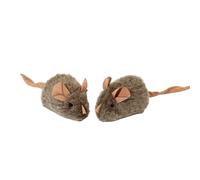 Cat Mouse Toy- Squeaking Cat Teaser, 2 Pieces Squeaky Interactive Realistic Kitten Game | Teething Toys | For Hunting Simulation Scratching Mental Stimulation Exercise Training Park Garden Floor Play