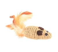 Cat Mousse Toy - Squeaky Rattle Mice with Rope & Feathers | Plush Interactive Catnip Toy for Cats | Realistic Cat Teaser Mice for Indoor Outdoor Play & Enrichment