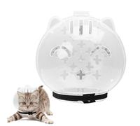Cat Mouth Cover, Transparent Anti-Bite Muzzle, Adjustable Kitten Astronaut Helmet for Grooming, Shaving, Veterinary Protection, Small Pet Chewing Guard, PP, M 200 g, L 250 g