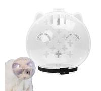 Cat Mouth Cover, Transparent Muzzle Biting Prevention, 2.56in Adjustable Kitten Astronaut Helmet, Pet Shaving Tools, Guard Muzzle for Chewing, Small Animal Accessories