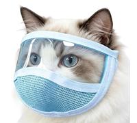 Cat Mouth Guard Adjustable Mesh Pet Headgear