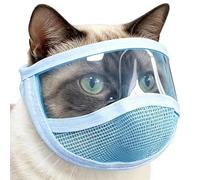 Cat Mouth Guard | Adjustable Mesh Pet Headwear | Breathable Transparent Cat Face Masque,for Bite Prevention Nail Clipping Trimming Bathing Cutting