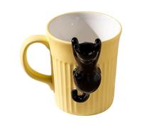 Cat Mug | 350ml Comfort Handle Drinkware | Ceramic Coffee Mug Drinking Cups | for Tea Milk Water Drink Home Kitchen Office School Desk Decor Kids Women Birthday