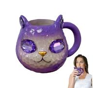 Cat Mug,Geode Mineral Crystal Cat Coffee Cup - Geode Mineral Drinking Bottle Cute Animal Home Decor for Collector Lovers Daily