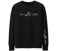 Cat Mum Custom Sweatshirt Personalised Name Sleeve Print for Cat Owners Mum Grandma, XL, Black