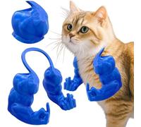 Cat Muscle Arm, 3D Printed Neck Arm with Muscle Pet Cosplay Costume Accessories for Halloween Birthday Party Supplies, Funny Novelty Gift For All Pet (Dark Blue L)