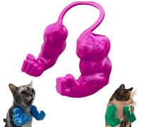 Cat Muscle Arm Halloween Cat Costume Accessory 3D Printed Cat's Neck Arm with Muscle for Pet Cosplay, Funny Pet Halloween Costume Prop Hanging Armss for Kitten Birthday Party Supplies Rose Red