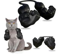Cat Muscle Arm Halloween Cat Costume Accessory,3D Printed Cat's Neck Arm with Muscle for Pet Cosplay, Birthday Party,Halloween Costume Accessories Adjustable Lightweight Design - Black