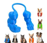 Cat Muscle Arms, 3D Printed Funny Pet Neck Prop with Muscle Arms for Cats, Novelty Hanging Costume Accessory, Halloween Photo Shoot for Cats & Dog (Blue,Small)