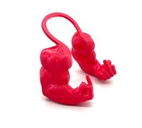 Cat Muscle Arms 3D Printed Superhero Cosplay Toy for Small Dogs Adjustable Funny Halloween & Birthday Pet Photo Shoot (Red Finger)