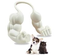Cat Muscle Arms, Dress Up, Muscular 3D Printed Cat's Neck With Muscle, Giant Hand Costume for Kitten Halloween & Birthday Parties (White)