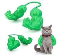 Cat Muscle Arms,Halloween 3D Printed Muscle Arm, Creative Cat Costume Accessory,Pet Costume for Kitten Birthday Party Supplies (Green)