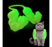 Cat Muscle Arms,Halloween 3D Printed Muscle Arm, Creative Cat Costume Accessory,Pet Costume for Kitten Birthday Party Supplies (Glowing Green)