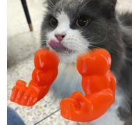 Cat Muscle Arms Halloween Pet Costume 3D Printed Cat Outfit，Orange | Funny Lightweight Superhero Arms Dress Up for Cats Small Dogs Kitten Party Props