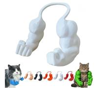 Cat Muscle Arms, Muscular Arms for Cats, 3D Printed Funny Cosplay Accessory for Cats and Small Dogs, Comfy Shoulder Attachment, Halloween Photo Shoot (White)