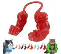 Cat Muscle Arms, Muscular Arms for Cats, 3D Printed Funny Cosplay Accessory for Cats and Small Dogs, Comfy Shoulder Attachment, Halloween Photo Shoot (Red)