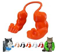Cat Muscle Arms, Muscular Arms for Cats, 3D Printed Funny Cosplay Accessory for Cats and Small Dogs, Comfy Shoulder Attachment, Halloween Photo Shoot (Orange)