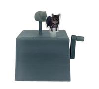 Cat Music Box - Wooden Crank Box, Vintage Animal Sound | Classic Pet For Table Display, Whimsical Rotating Tune Room Decor, Collectible Musical Toy Home