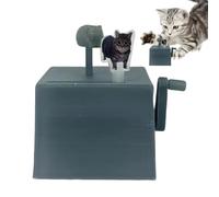 Cat Music Box - Wooden Crank, Rotating Sound Toy | Aesthetic Musical Entertainment for Small Medium Large Kitten, Calming Pet Accessory for Indoor Cats and Creative Sensory Relaxation Activity
