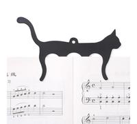 Cat Music Page Holder - Metal Sheet Clip, Reading Stand Accessory Note Fixing, Tool Musical Score, Marker Piano Keyboard, Book Clamp Creative Cats Shape Design | For Musicians Practice Study