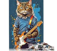 Cat Music Puzzles for Adults 1000 Puzzles for Adults 1000 Pieces Puzzle 1000 Pieces 1000 Piece Jigsaw Puzzles for Gift 1000pcs (75x50cm)