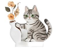 Cat Mustache Vase Shape | Magnetic Wall Decor | Magnets with Vase for Cat Whiskers | for Writing Notes on Whiteboard, Home, Kitchen, Office, DIY