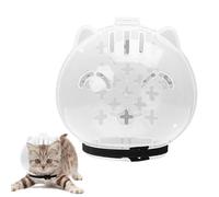 Cat Muzzle - 13.7 x 13.7 x 6.5 cm Cat Mouth Cover, Transparent Adjustable | Adjustable Astronaut Helmet, Grooming Tools, Anti-Chewing Protection for Small Animals - Accessory