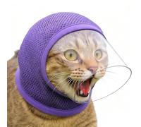 Cat Muzzle,Breathable Adjustable Soft Face Cover - Cat Grooming Helmet | for Home Costumes Pet Supplies Pet Accessory Restraint Prevention Chewing Scratching